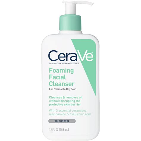 Cerave Foaming Facial Cleanser Oz Each Walmart Com