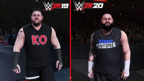 Wwe 2k20 Vs Wwe 2k19 Kevin Owens Entrance New Model And New Entrance