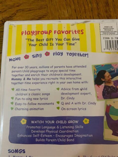 Mommy And Me Playgroup Favorites Dvd Ebay