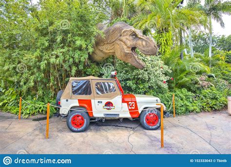 Jurassic Park Tour Jeep And Trex At Islands Of Adventure
