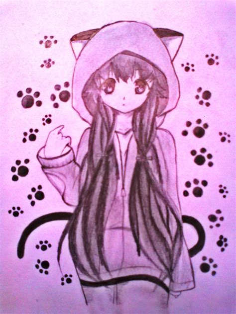 Manga Cat Girl Drawing At Getdrawings Free Download