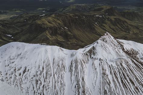 Mountains Of Landmannalaugar In Iceland Seen From The Air Aerial