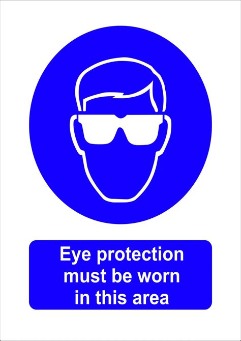 Eye Protection Must Be Worn In This Area Sign Hi Tech Signs And