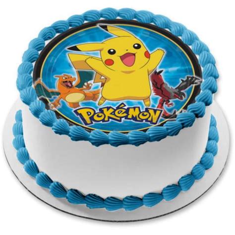 Pokemon Pikachu Mega Banette Dragonite Edible Cake Topper Image