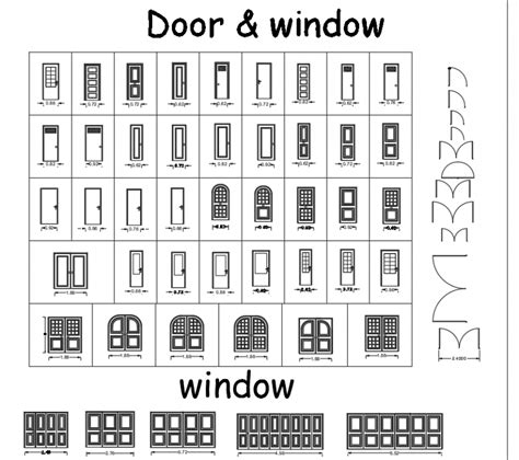 Door And Window Blocks Drawing In Dwg Autocad File Cadbull