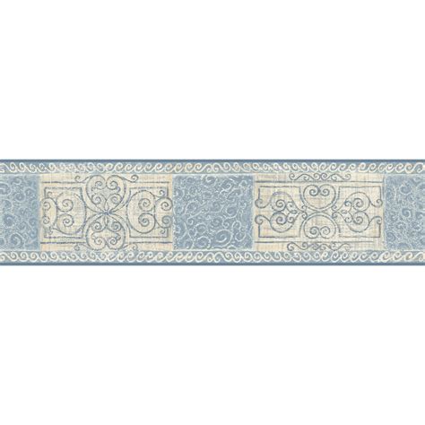 🔥 Free Download In Allen Roth Blue Pastel Scroll Tile Prepasted
