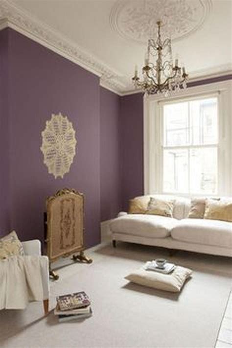 Here We Have The Contrast Of The Purple Walls With The Very Light