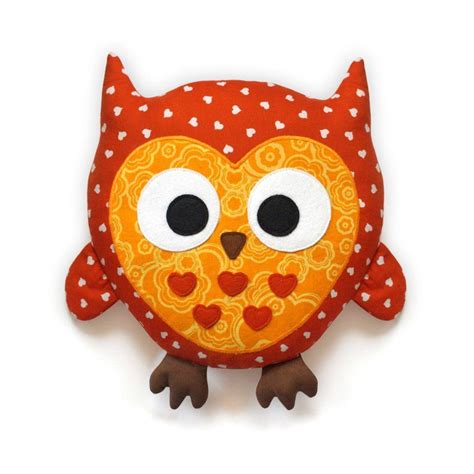 Owl Pattern Plush Pillow Sewing Pattern Pdf Etsy Owl Sewing Owl