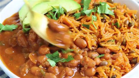 Moms Authentic Puerto Rican Rice And Beans Youtube