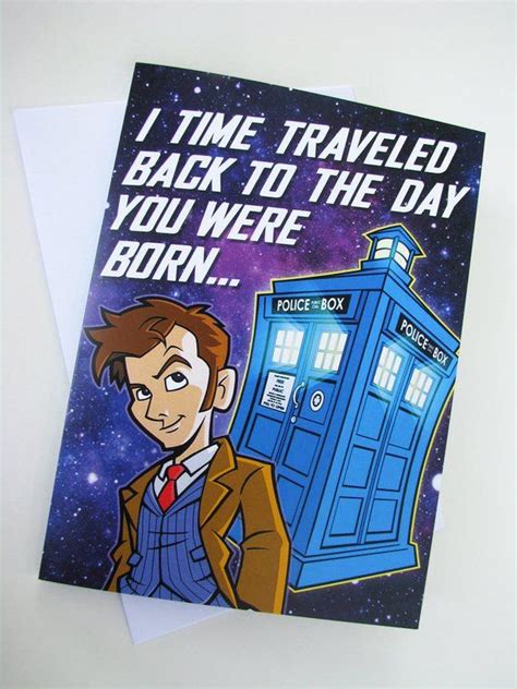 Doctor Who Birthday Card 5 X 7 Featuring 10th Doctor Etsy Doctor