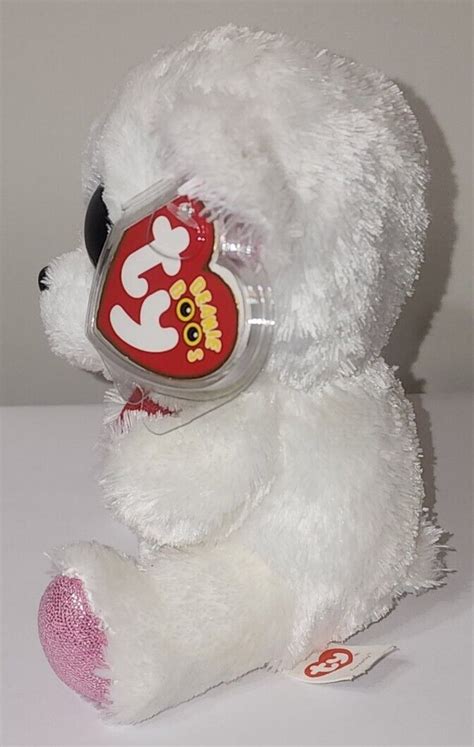 Ty Beanie Boos Sweetly The White Valentine Bear 6 Inch Mint With Mint Tags 8421361038 Ebay