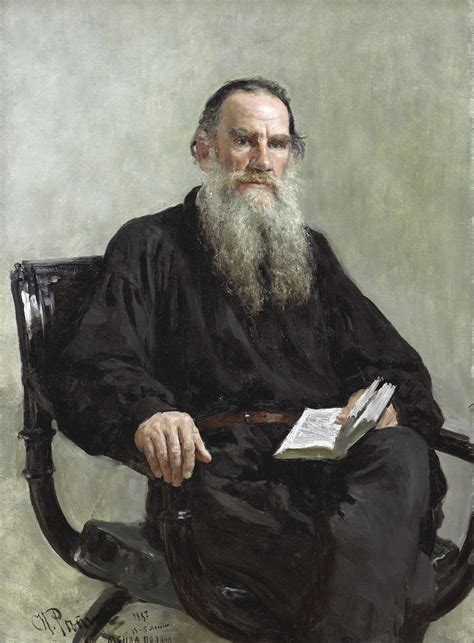 Fileilya Efimovich Repin 1844 1930 Portrait Of Leo Tolstoy 1887