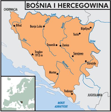 Bośnia I Hercegowina Mapa Mapa