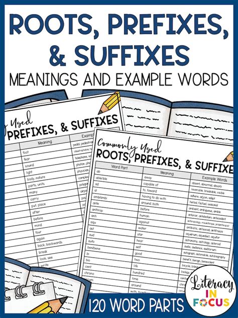 300 Commonly Used Greek And Latin Root Words Prefixes And Suffixes