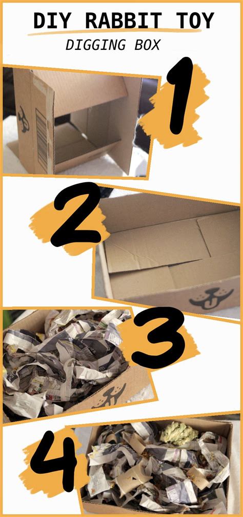 The Instructions For How To Make A Diy Rabbit Toy With Cardboard Boxes
