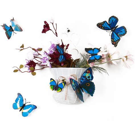 96pcs 3d Butterfly Wall Sticker Butterfly Removable Fresco Sticker Art