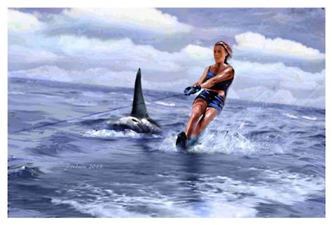 Jaws Artwork By Federico Alain White Sharks Great White Shark Digital Painting