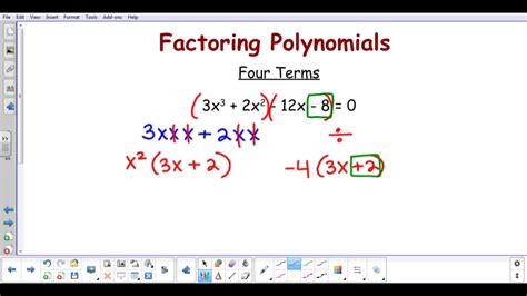 From the standard here's how to factor a quadratic to the less obvious techniques of completing the square and polynomial long division, a lot of what this will give you 4 terms and the opportunity to apply factor by grouping. How To Factor Polynomials With 4 Terms - Find Howtos