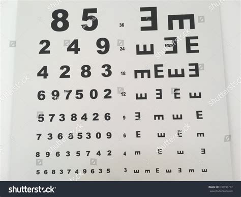 Opticians Ophthalmology Optometry Eye Test Chart Foto De Stock