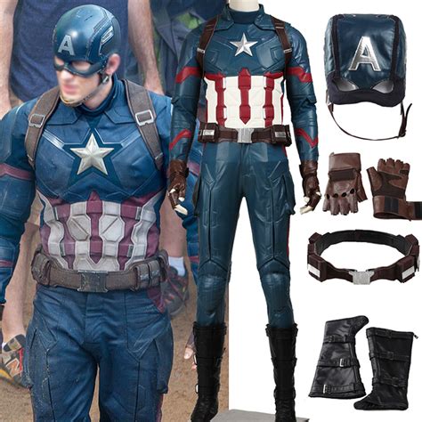 Replica Captain America 3 Civil War Steven Rogers Outfit Costume