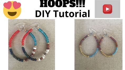 How To Make Beaded Hoop Earrings Super Easy And Cute Jewelry