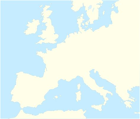 Blank Map Of Western Europe Printable Blank Map Of Eu