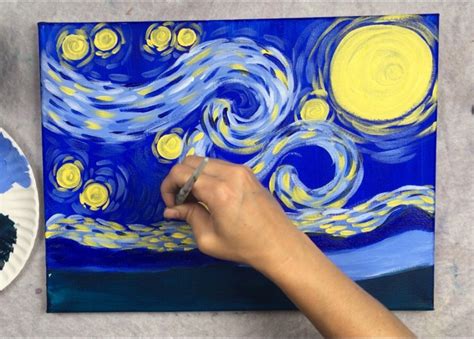 How To Paint Starry Night Tracie Kiernan Step By Step Painting