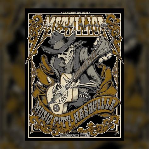 Awesome Metallica Poster For Tonights Show Nashville