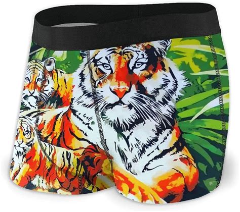 Amazon Com Mens Underwear Jungles Tigers Man Boxer Briefs Trunks Soft