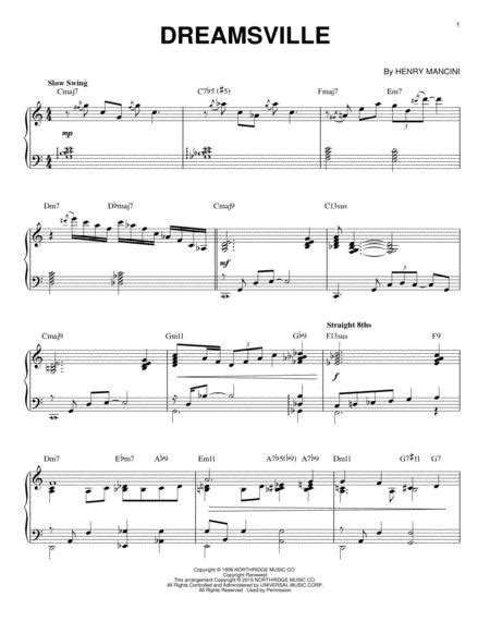 Dreamsville Jazz Version Arr Brent Edstrom By Henry Mancini Henry Mancini Digital Sheet