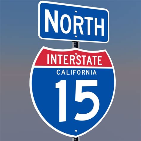 Interstate 15 Signs California 3d C4d