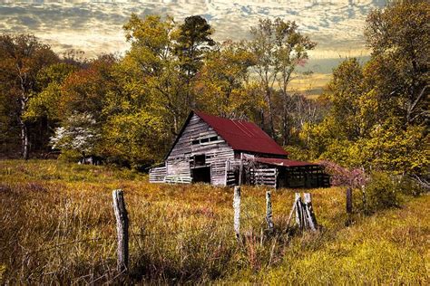 Appalachia Photograph Old Barn In Autumn By Debra And Dave Vanderlaan