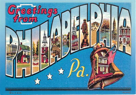 Philadelphia Vintage Postcard Canvas Giclee Postcard