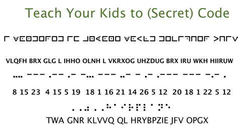 Teach Your Kids To Secret Code Geekdad