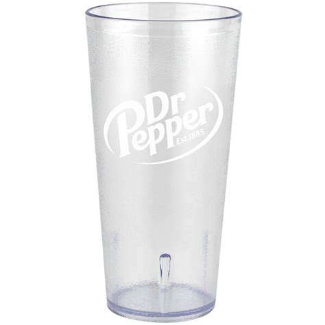 Get 6624 C Dr 24 Oz Clear Dr Pepper San Plastic Pebbled Tumbler 72