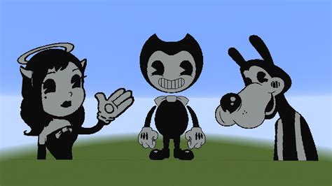 Minecraft Bendy And The Ink Machine Pixel Art Alice Youtube