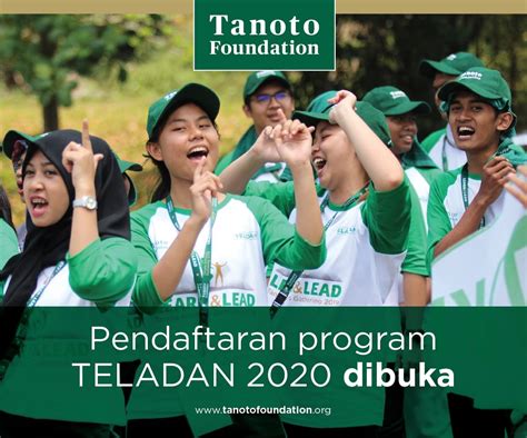Tanoto Foundation Membuka Pendaftaran Program Teladan Tahun 2020