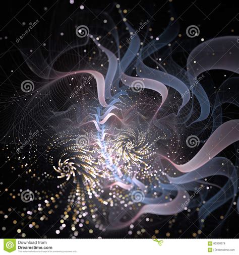 Fractal Stars Stock Photo Image Of Dark Elliptic Background 83350378