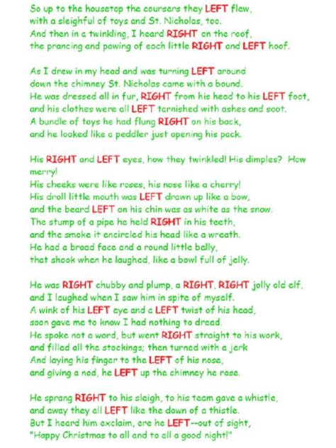 Printable Funny Left Right T Exchange Stories