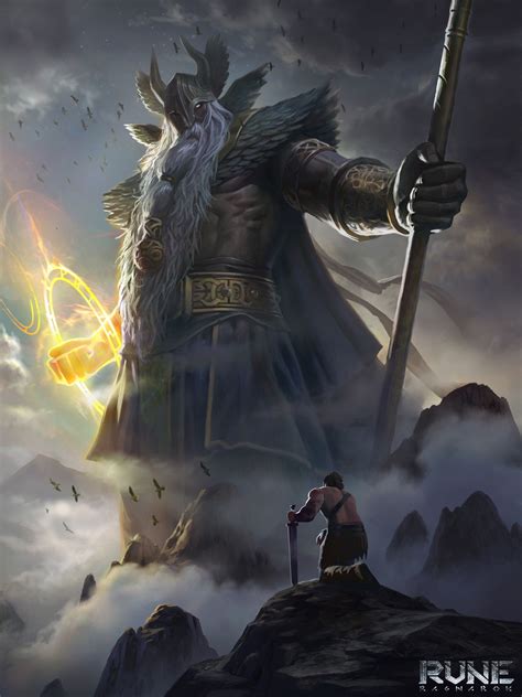 Artstation Rune Ragnarok Jason Kang Odin Norse Mythology Norse