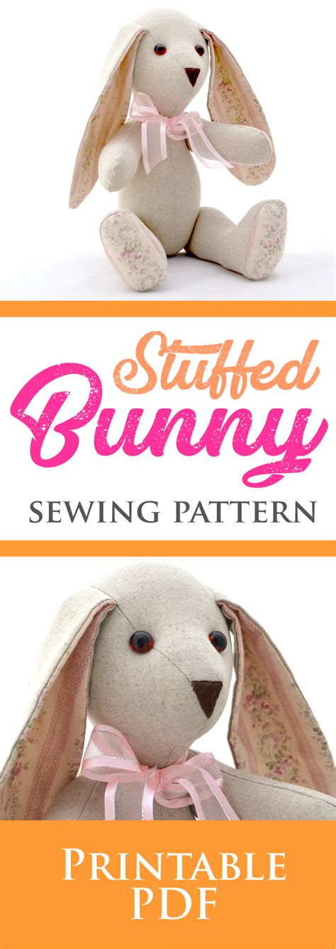 Bunny Sewing Pattern Pdf Bunny Pattern Sewing Stuffed Bunny Sewing