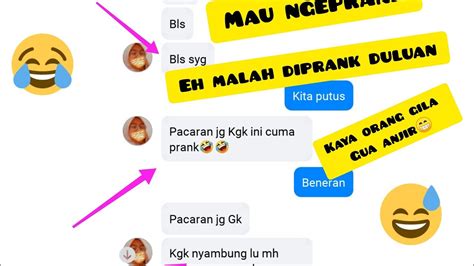 Prank Kocak Chat Part 2 Gaes Chat Orang² Pokonya Gua Minta Putus 🤣😂😁