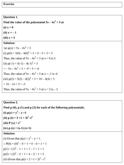 Ncert Solutions Class 9 Maths Chapter 2 Ex 22 Polynomials Pdf Download