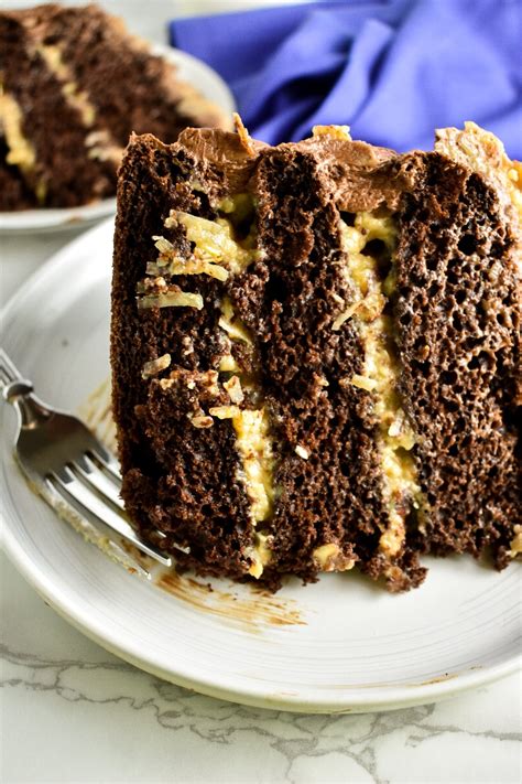 A spectacular german chocolate cake made from scratch, using cake flour.. Homemade German Chocolate Cake - Ginger Snaps Baking Affairs