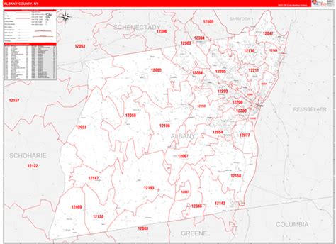 Albany Ny Zip Code Map Map Vector