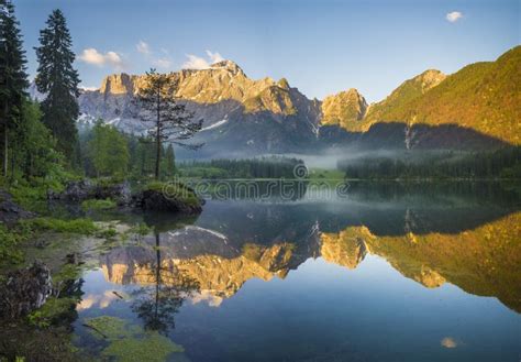 Mountain Lake In The Italian Alps Stock Photo Image Of Modern