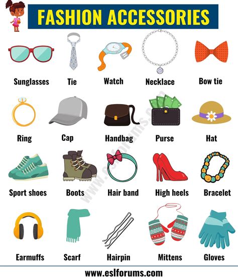 Fashion Accessories: List of Accessories for Men and Women in English