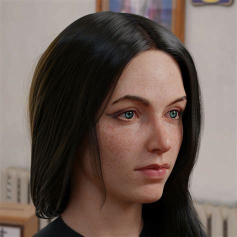 Artstation 3d Realistic Female Head Blender 29 Head Eyes