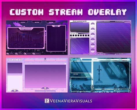 Custom Stream Overlay For Twitch Facebook And Youtube Etsy In 2022