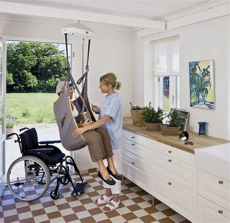 Between a chair and a bed). Ceiling Track Hoists | tracking hoists | Ascendit Lifts ...